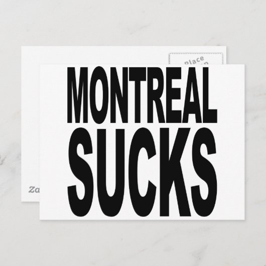 Montreal Sucks Briefkaart (Voorkant / Achterkant)