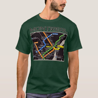 Montreal Transit Metro Art Canadian Heritage Love  T-shirt