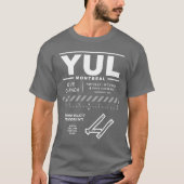 Montreal Trudeau International Airport YUL T-shirt (Voorkant)