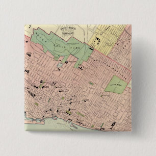 Montreal Vierkante Button 5,1 Cm