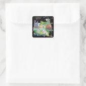 Montreal Vierkante Sticker (Tas)