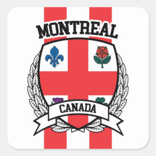 Montreal Vierkante Sticker