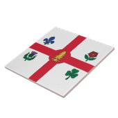 Montreal Vlag op Tegel Tegeltje (Zijkant)