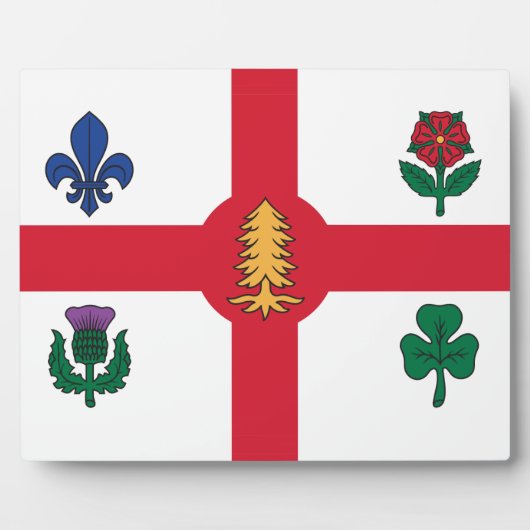Montreal Vlag Plaquette Fotoplaat (Voorkant)