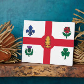 Montreal Vlag Plaquette Fotoplaat (Zijkant)