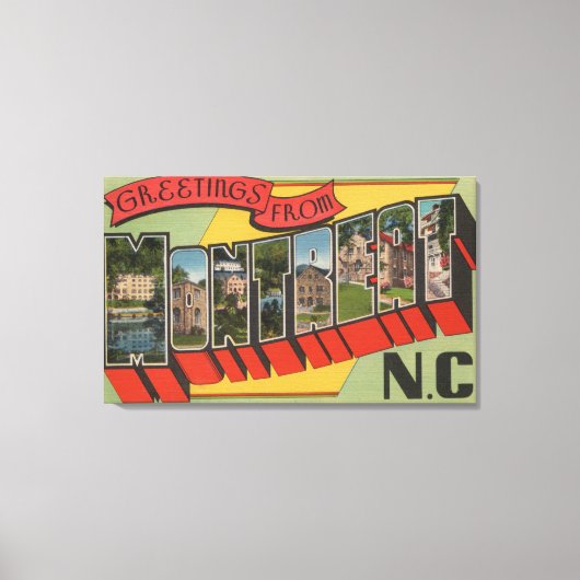 Montreat, North Carolina - Large Letter Scenes 2 Canvas Afdruk (Voorkant)