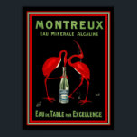 Montreaux French Art Deco Mineral Water Ad 12 x 16 Poster<br><div class="desc">Reclame in Montreaux Eau Minerale Alcaline (mineraalwater) 12 x 16</div>