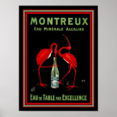Montreaux French Art Deco Mineral Water Ad 12 x 16 Poster (Voorkant)