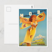 Montreaux Zwitserland vintage-Briefkaart Briefkaart (Voorkant / Achterkant)