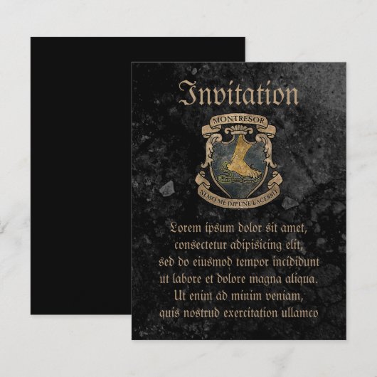 Montresor Coat of Arms Kaart (Voorkant / Achterkant)