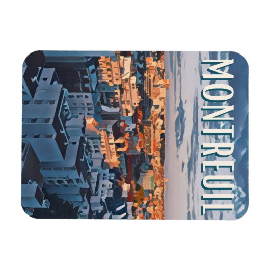 Montreuil Photo Vintage Magneet (Horizontaal)