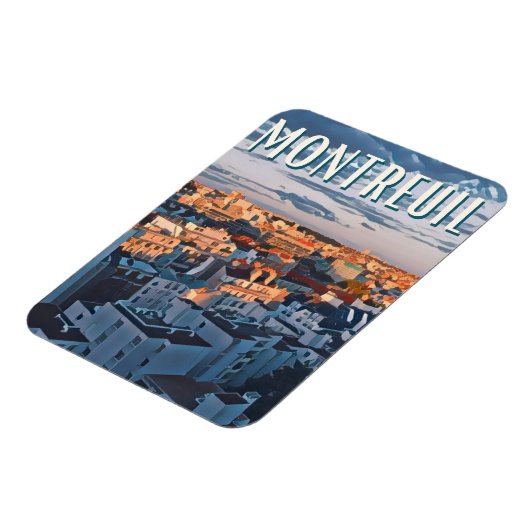 Montreuil Photo Vintage Magneet (Linkerzijde)