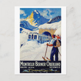 Montreux, Berner Oberland-spoorlijn, Zwitserland Briefkaart