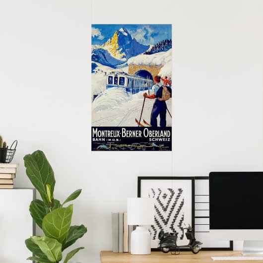 Montreux, Berner Oberland, Zwitserland Poster (Thuiskantoor)