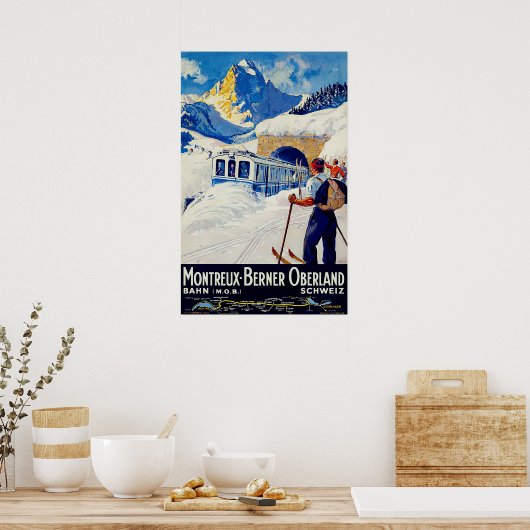 Montreux, Berner Oberland, Zwitserland Poster (Keuken)