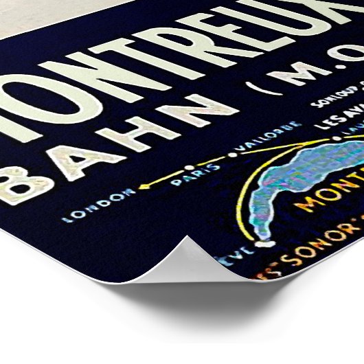 Montreux, Berner Oberland, Zwitserland Poster (Hoek)