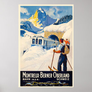 Montreux Berner Oberland Zwitserse Alpen Zwitserla Poster