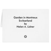 Montreux-kaart in Zwitserland (Achterkant Horizontaal)