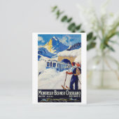 Montreux, spoorweg Berner Oberland, Zwitserland Briefkaart (Staand voorkant)