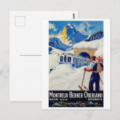 Montreux, spoorweg Berner Oberland, Zwitserland Briefkaart (Voorkant / Achterkant)