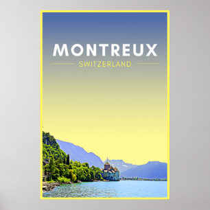 Montreux Zwitserland Art Poster