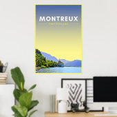 Montreux Zwitserland Art Poster (Thuiskantoor)