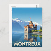  Montreux Zwitserland Briefkaart (Voorkant / Achterkant)