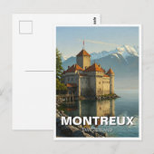 Montreux Zwitserland Chateau de Chillon Briefkaart (Voorkant / Achterkant)