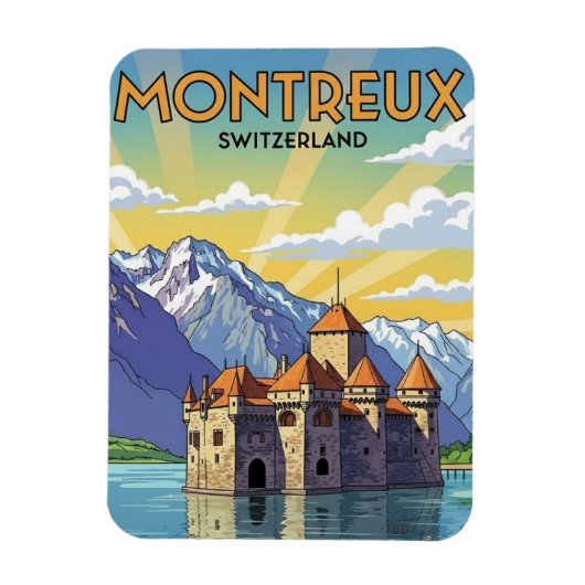Montreux Zwitserland Chateau de Chillon Magneet (Verticaal)