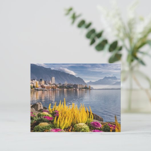 Montreux, Zwitserland, het mooie meer van Genève U Briefkaart (Staand voorkant)
