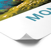 Montreux Zwitserland Reisprint Poster (Hoek)