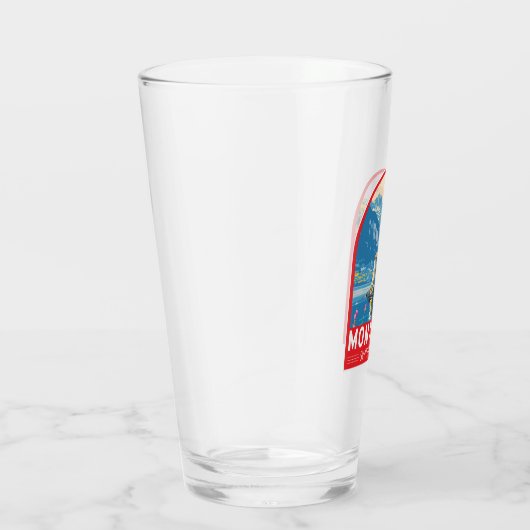 Montreux Zwitserland Reizen Kunst Vintage Glas (Rechts)