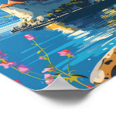 Montreux Zwitserland Reizen Kunst Vintage Poster (Hoek)