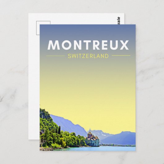 Montreux Zwitserland Revel Briefkaart (Voorkant / Achterkant)