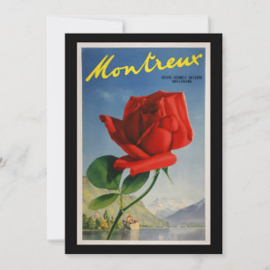 Montreux Zwitserland, Vintage Travel Poster Kaart