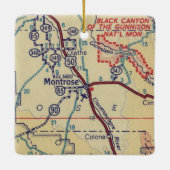 Montrose CO  Map Keramisch Ornament (Achterkant)