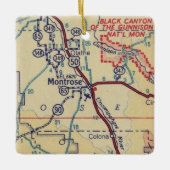 Montrose CO  Map Keramisch Ornament (Voorkant)