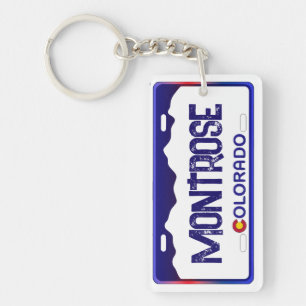 Montrose Colorado blauw licentie bord sleutelhange Sleutelhanger