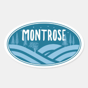 Montrose Colorado buitenshuis Ovale Sticker