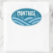Montrose Colorado buitenshuis Ovale Sticker (Tas)