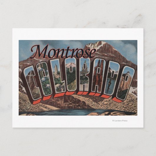 Montrose, Colorado - grote letterscènes Briefkaart (Voorkant)