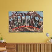 Montrose, Colorado - grote letterscènes Canvas Afdruk (Insitu (Woonkamer))