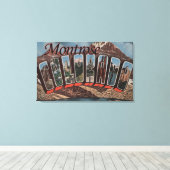 Montrose, Colorado - grote letterscènes Canvas Afdruk (Insitu (Houten vloer))