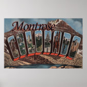 Montrose, Colorado - grote letterscènes Poster (Voorkant)