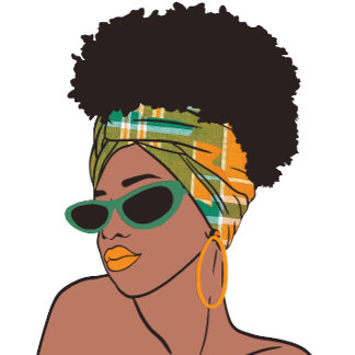 Montserrat Afro Lady met Madras Wrap Koffiemok
