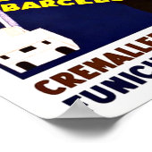 Montserrat Barcelona Espana Vintage Travel Poster (Hoek)