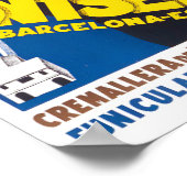 Montserrat cableway Spain vintage poster (Hoek)