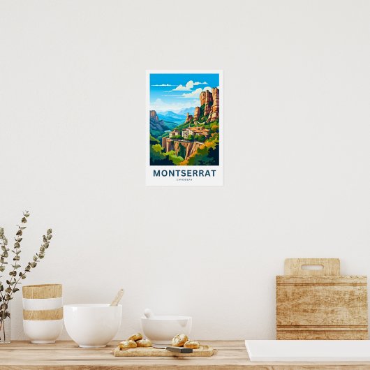 Montserrat Caribbean Travel Print (Keuken)