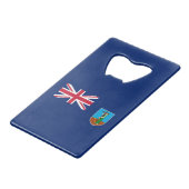 Montserrat Flag Creditkaart Flessenopener (Voorkant Gekanteld)