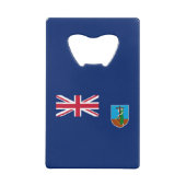Montserrat Flag Creditkaart Flessenopener (Achterkant)